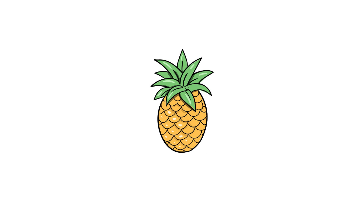 How to Draw A Pineapple Easily