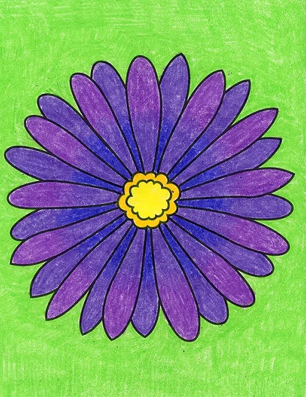 Simple Flower Drawing For Kid | Drawing Tutorial