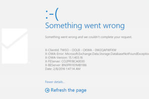Errors committed as a result of a something went wrong outlook