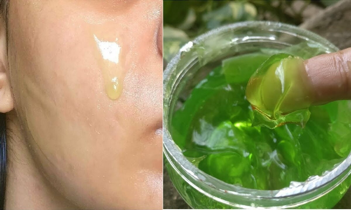 How to use Aloe vera gel on the face at night