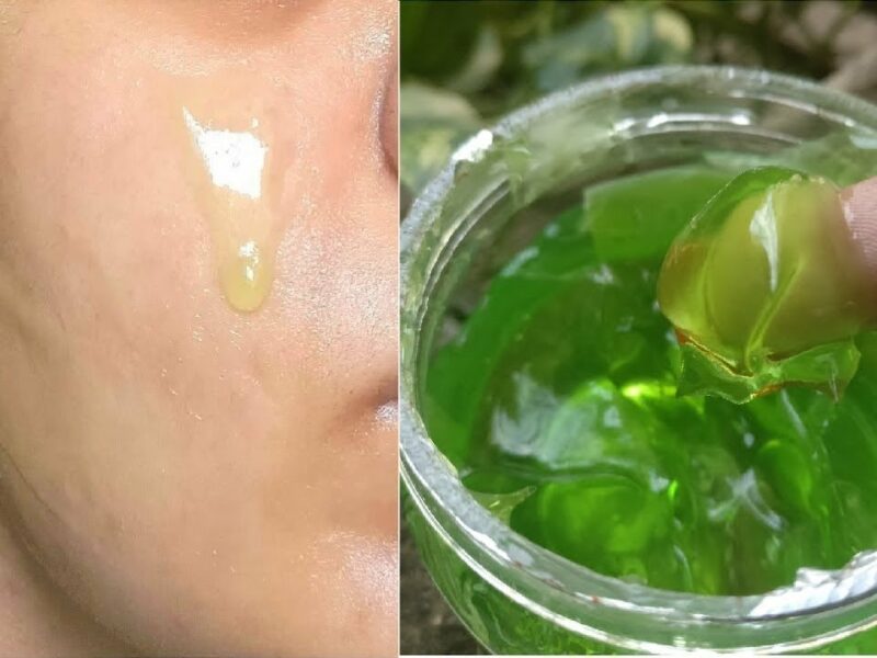 How to use Aloe vera gel on the face at night